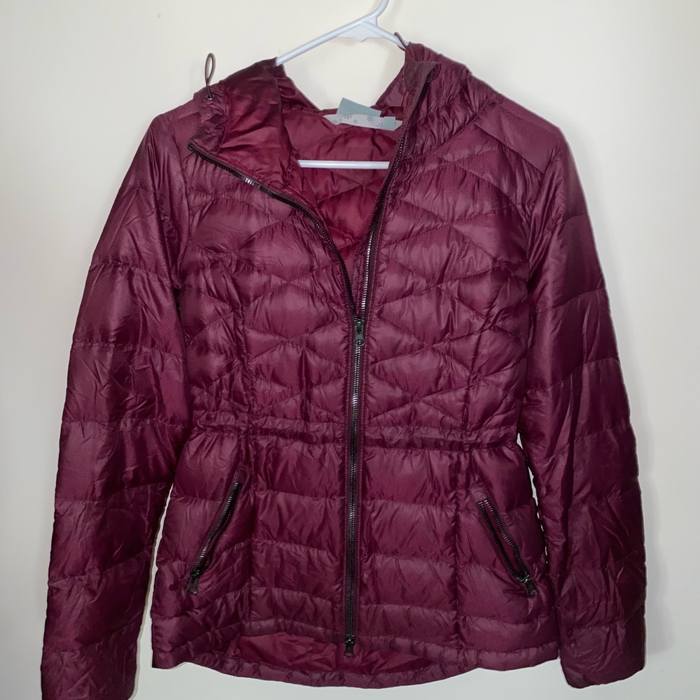 Athleta Maroon Puffer Jacket